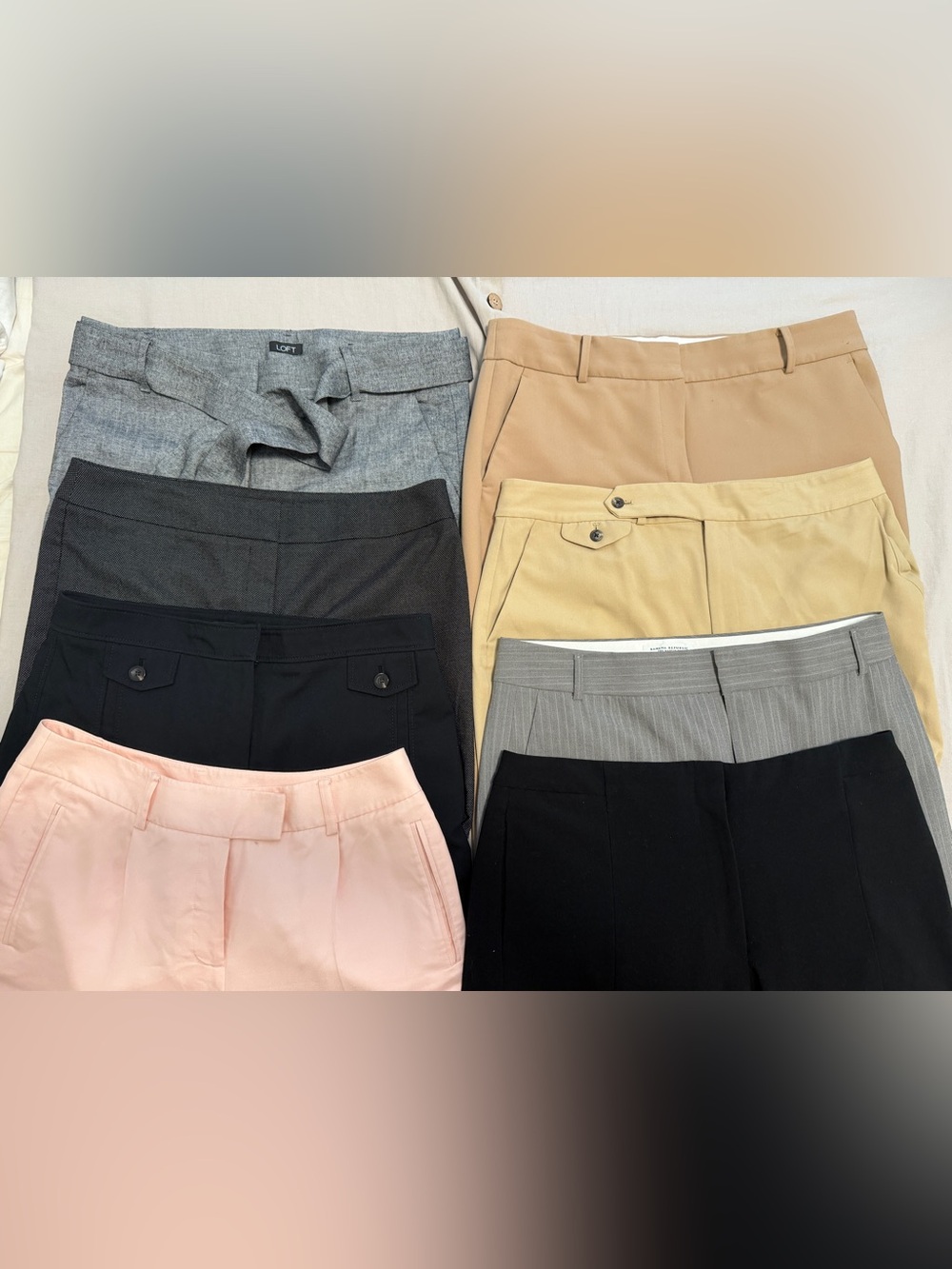 Bundle 8 Casual Dress Pants - Talbots, Ann Taylor, Banana Republic, RL 12